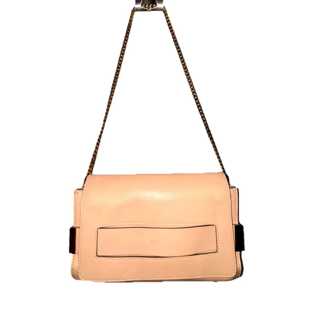 Chloe Elle Lambskin Nude Leather Crossbody bag